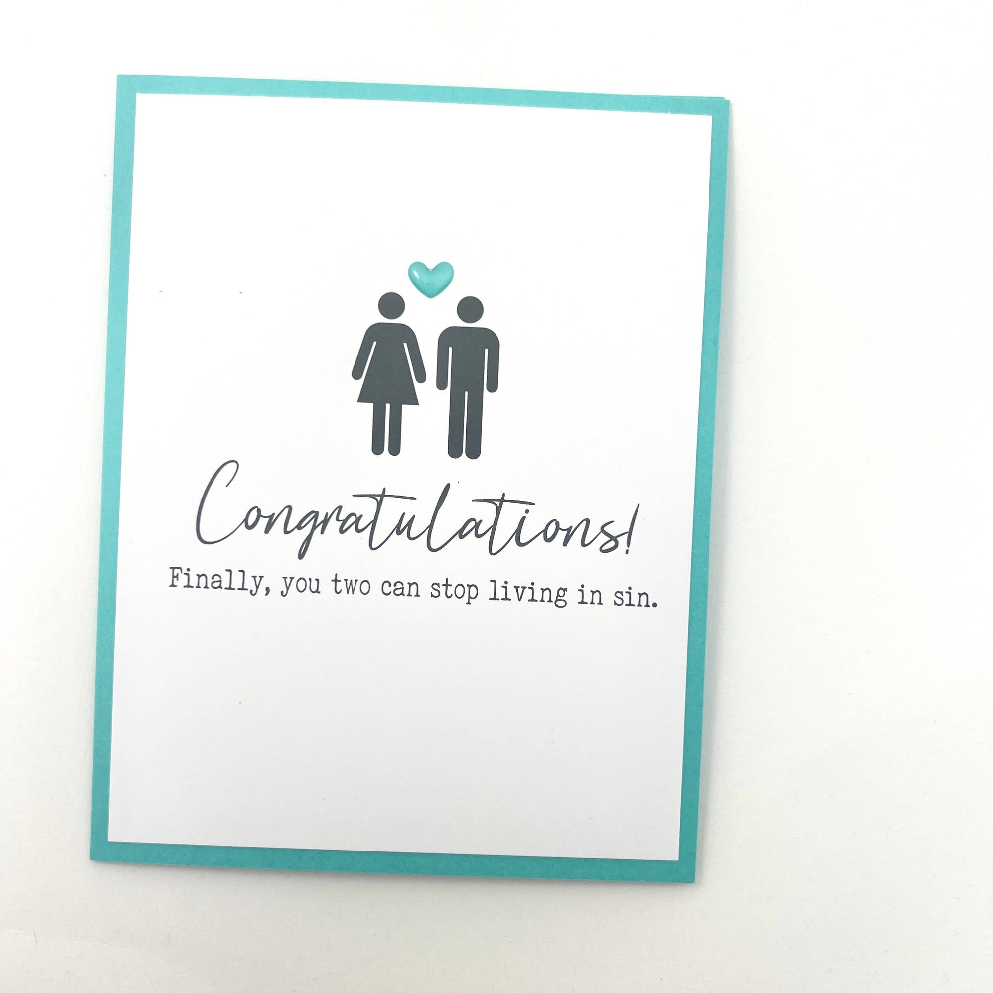 Wedding Stop Living in Sin Wedding Card