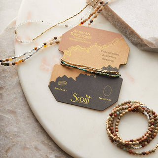 Scout Delicate Stone Pyrite Wrap Bracelet & Necklace