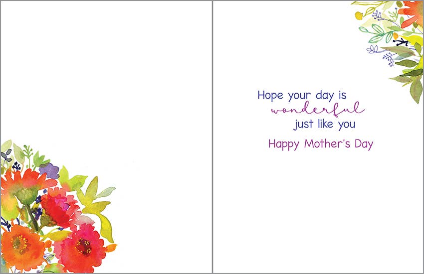 Mother's Day Greeting Card - Bright Zinnias