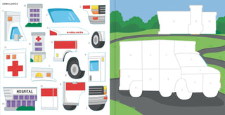 My First Color-By-Sticker Book - Cars, Trucks & Trains