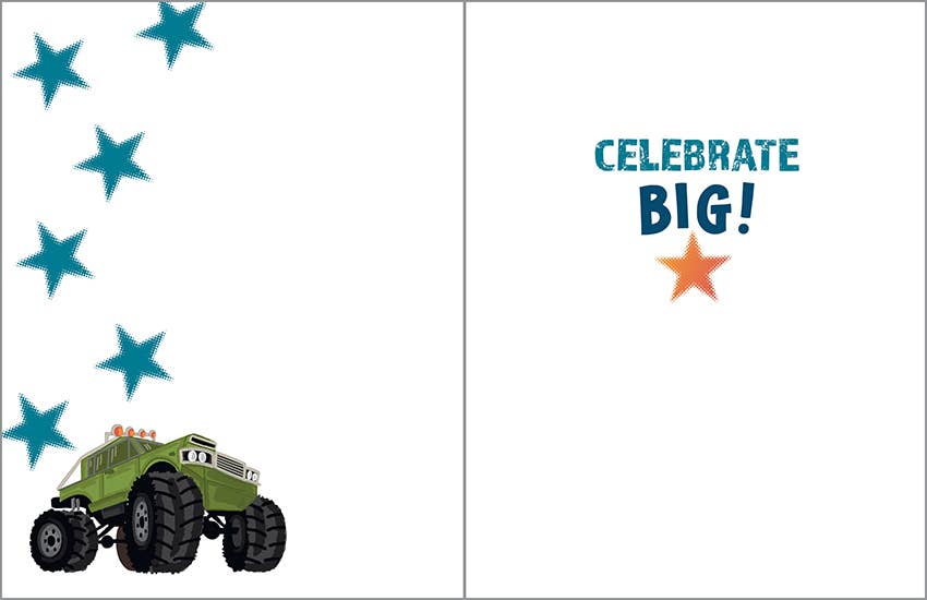 Birthday Greeting Card - Monster Truck