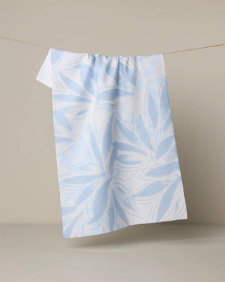 Geometry Soft Breeze Tea Towel – Blue Tropical Leaf Kitchen Towel