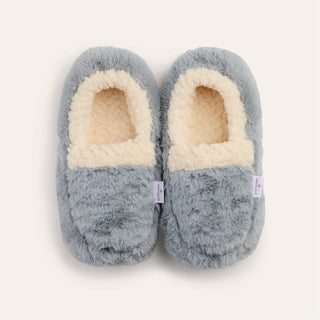 Warmies Gray Sherpa Microwavable Slippers