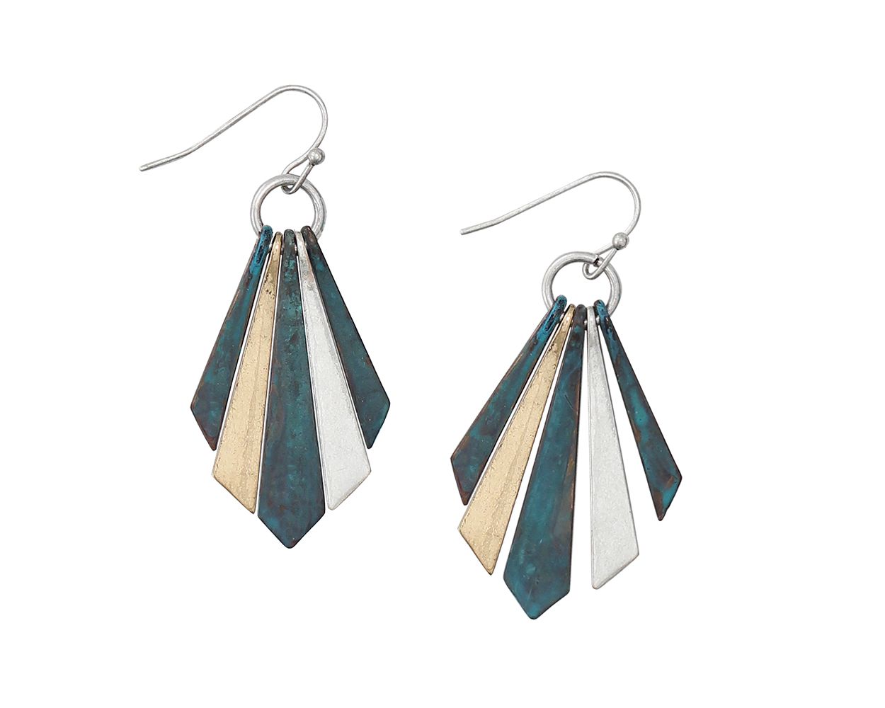 Patina Gold & Silver Earrings