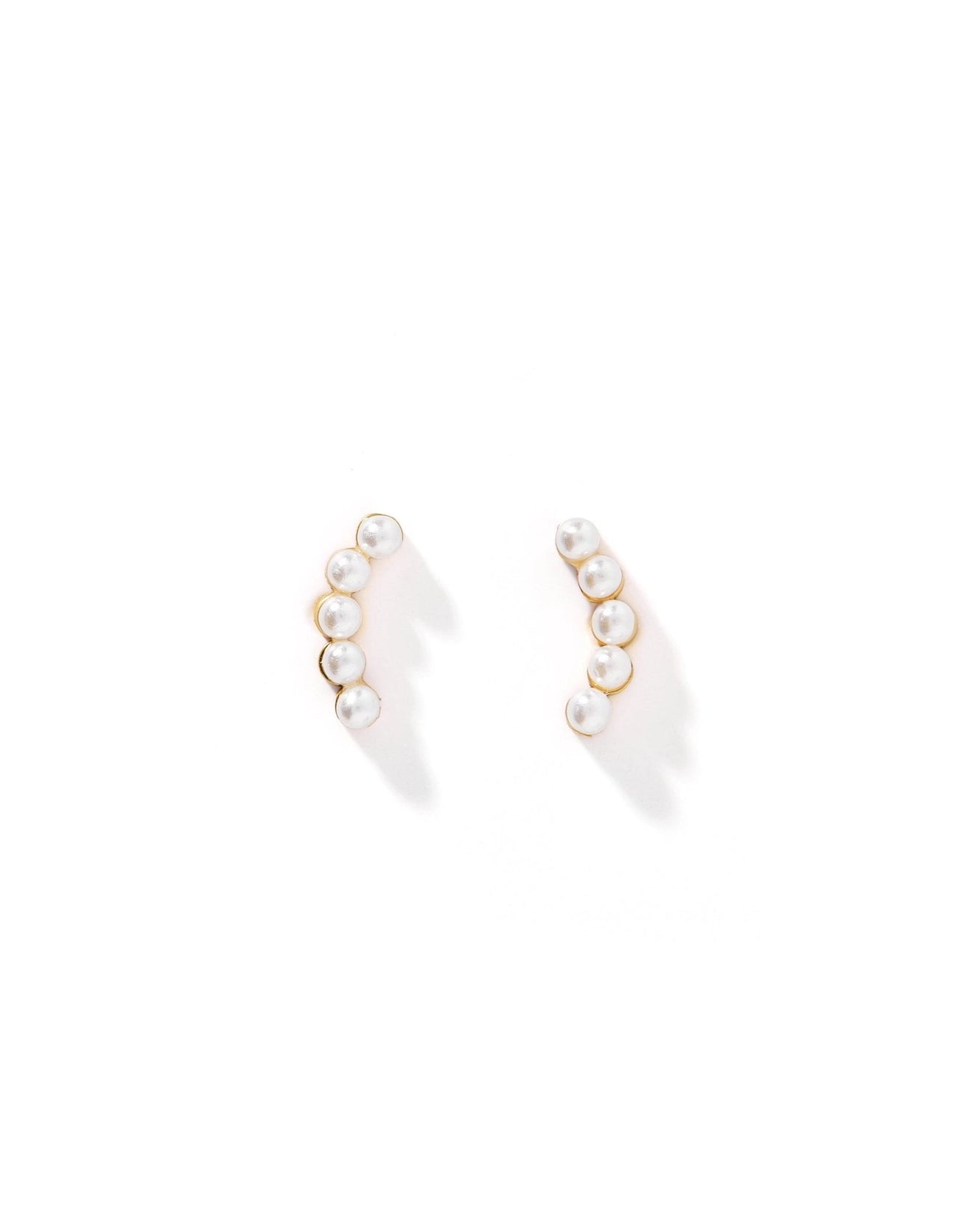 Abigail Pearl Gold Screwback Stud Earrings