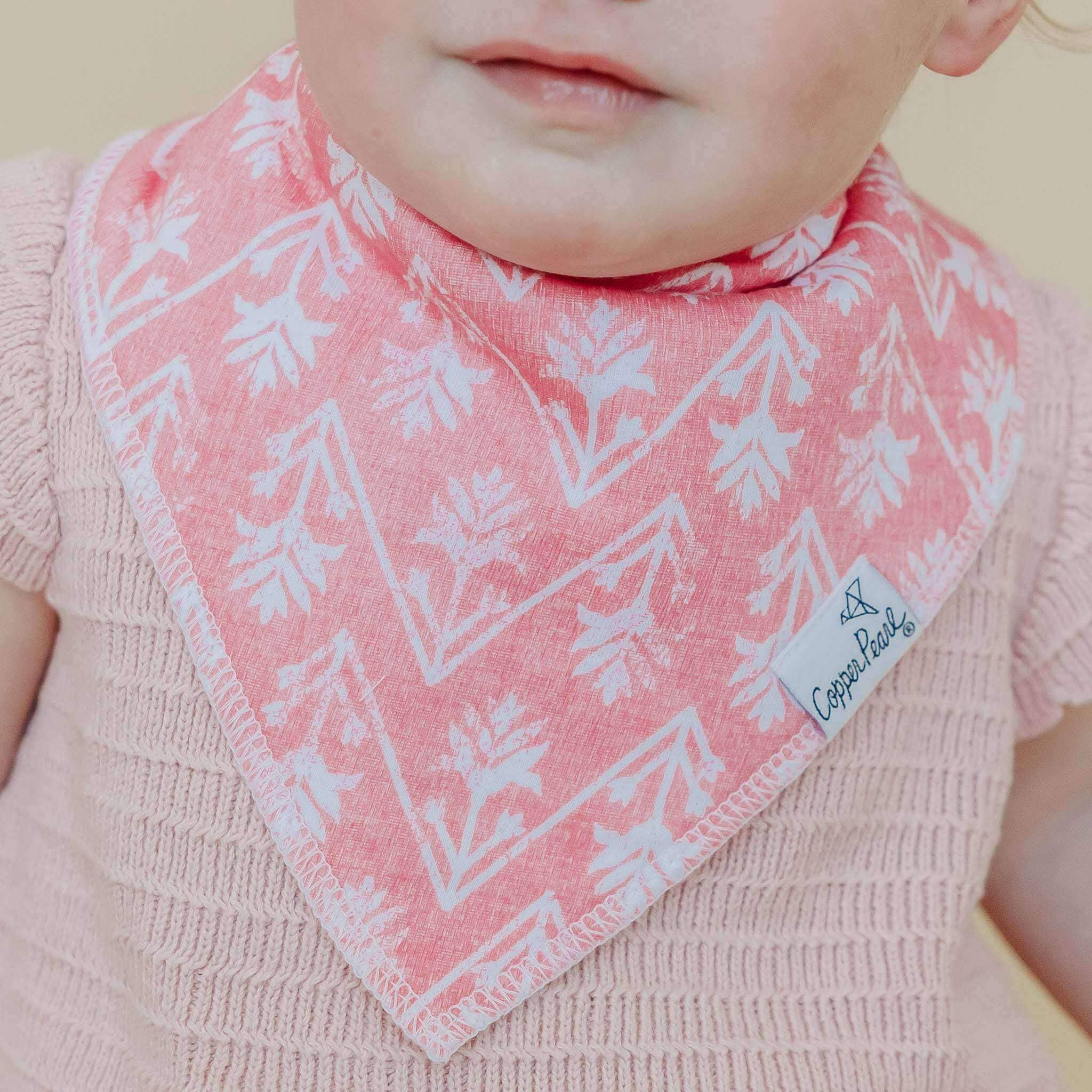 Copper Pearl Claire Baby Bandana Bib Set