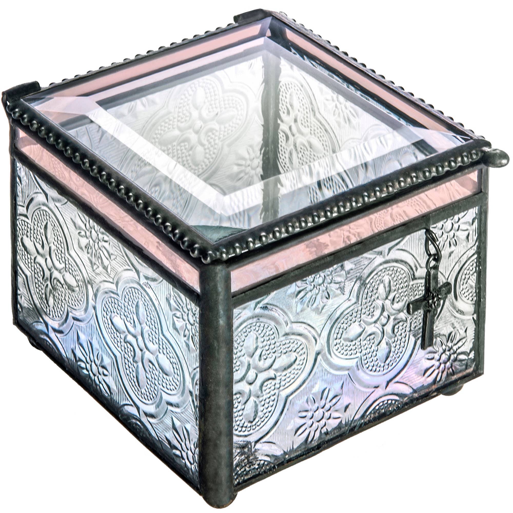 Christian Gift Keepsake Jewelry Glass Box