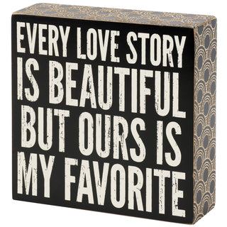 Love Story Box Sign