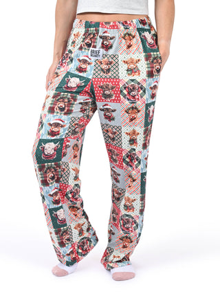 Christmas Highland Cow Lounge Pants