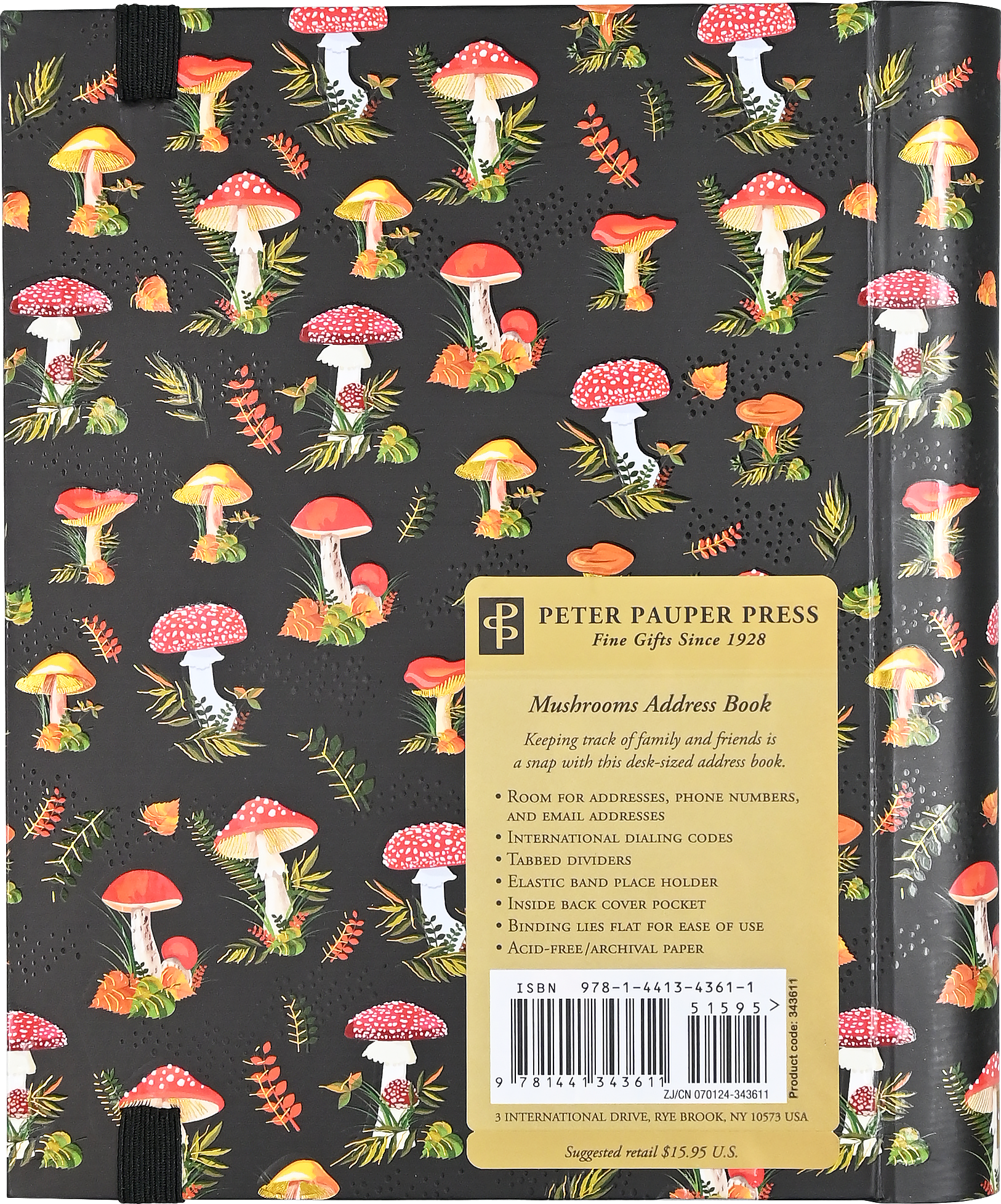 Mushrooms Large Address Book