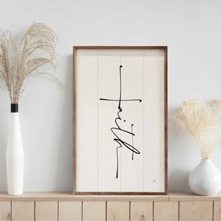 Faith Cross White Wall Art