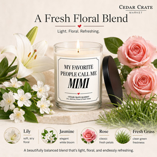 Mimi Candle, Lily & Wild Rose Floral Scent