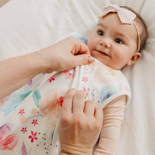 Copper Pearl Bloom Sleep Bag | Floral Baby Wearable Blanket