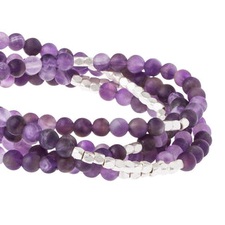 Scout Stone Wrap Amethyst Bracelet Necklace | Stone of Protection Gemstone Wrap