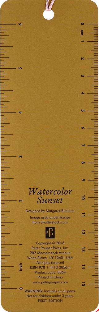 Watercolor Sunset Beaded Bookmark