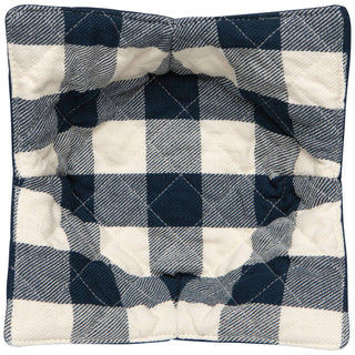 Navy Check Cotton Bowl Cozy