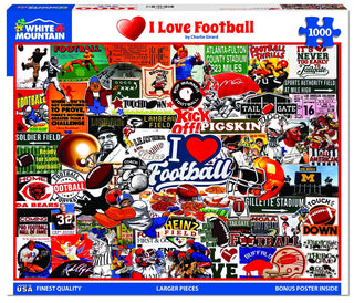 I Love Football 1000-Piece Jigsaw Puzzle