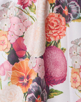 Geometry Ecstatic Blooms Tea Towel – Maximalist Floral Kitchen Towel