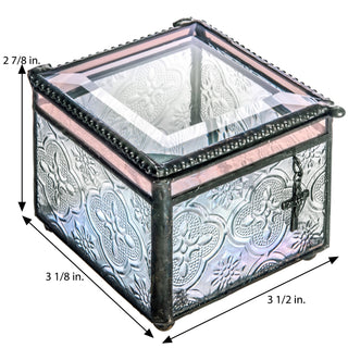 Christian Gift Keepsake Jewelry Glass Box