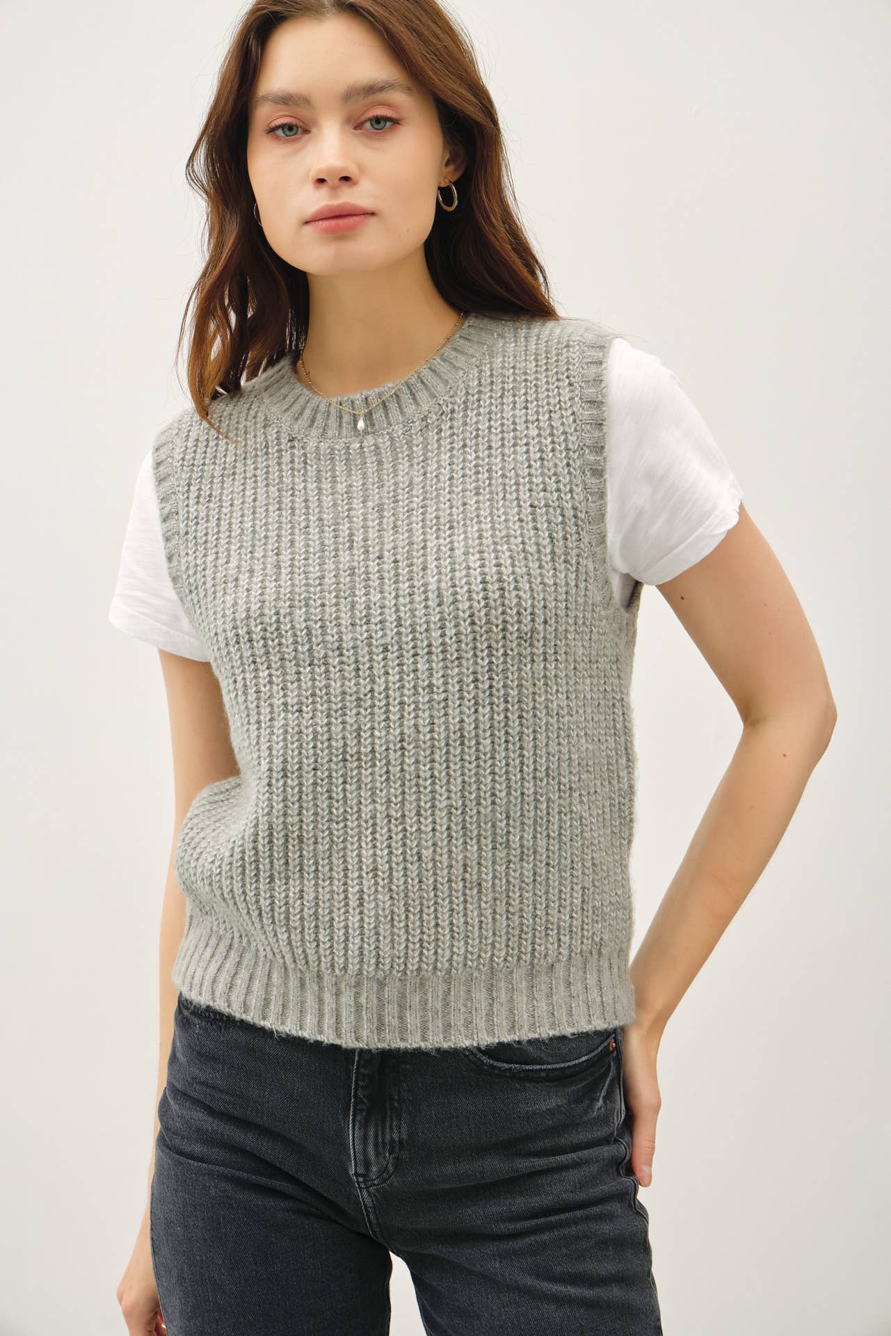 Chunky Ribbed Sweater Vest