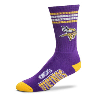 Minnesota Vikings 4 Stripe Deuce Crew Socks