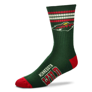 Minnesota Wild 4 Stripe Deuce Crew Socks
