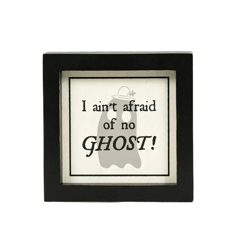 Wood Frame Sign Ghost Halloween Decor FINAL SALE