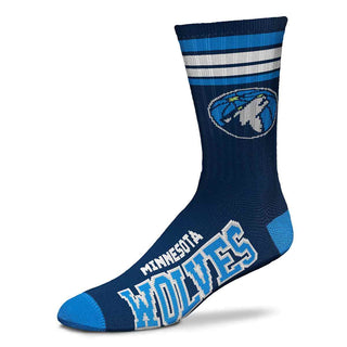 Minnesota Timberwolves 4 Stripe Deuce Crew Socks