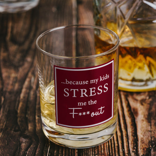 Funny Stress Rocks Glass