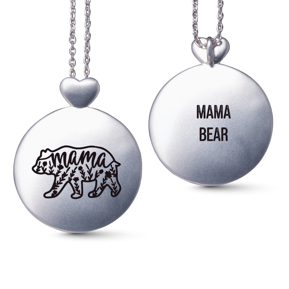 Silver Necklace w/ Mama Bear Pendant