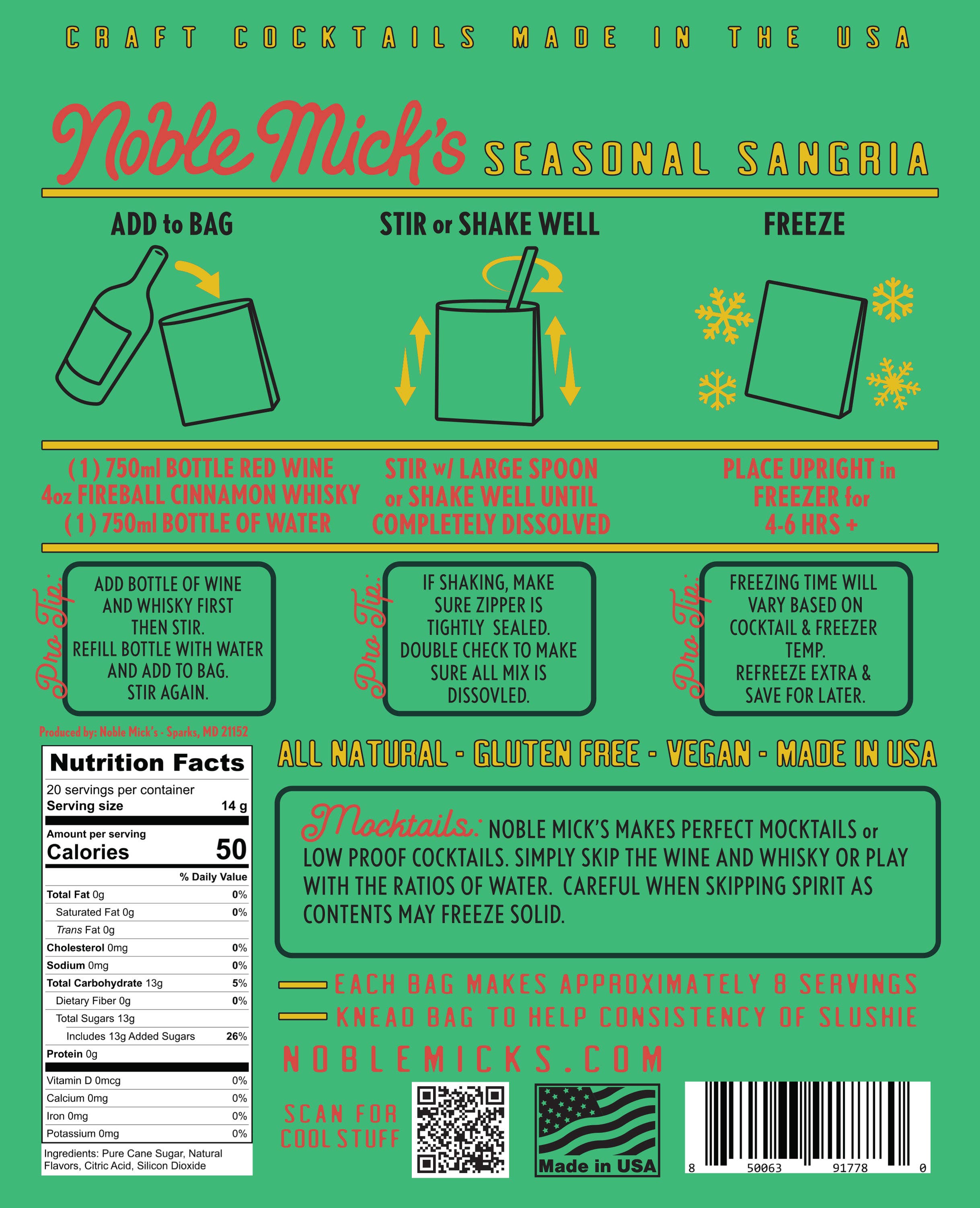 Seasonal Sangria Frozen Cocktail