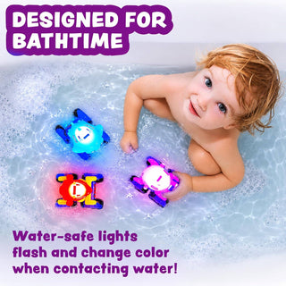 Tub Works Light-Up Monster Truck Bath Toys, 3-Pack