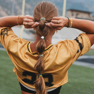 Game Day Green & Yellow Hair Tie Bracelets