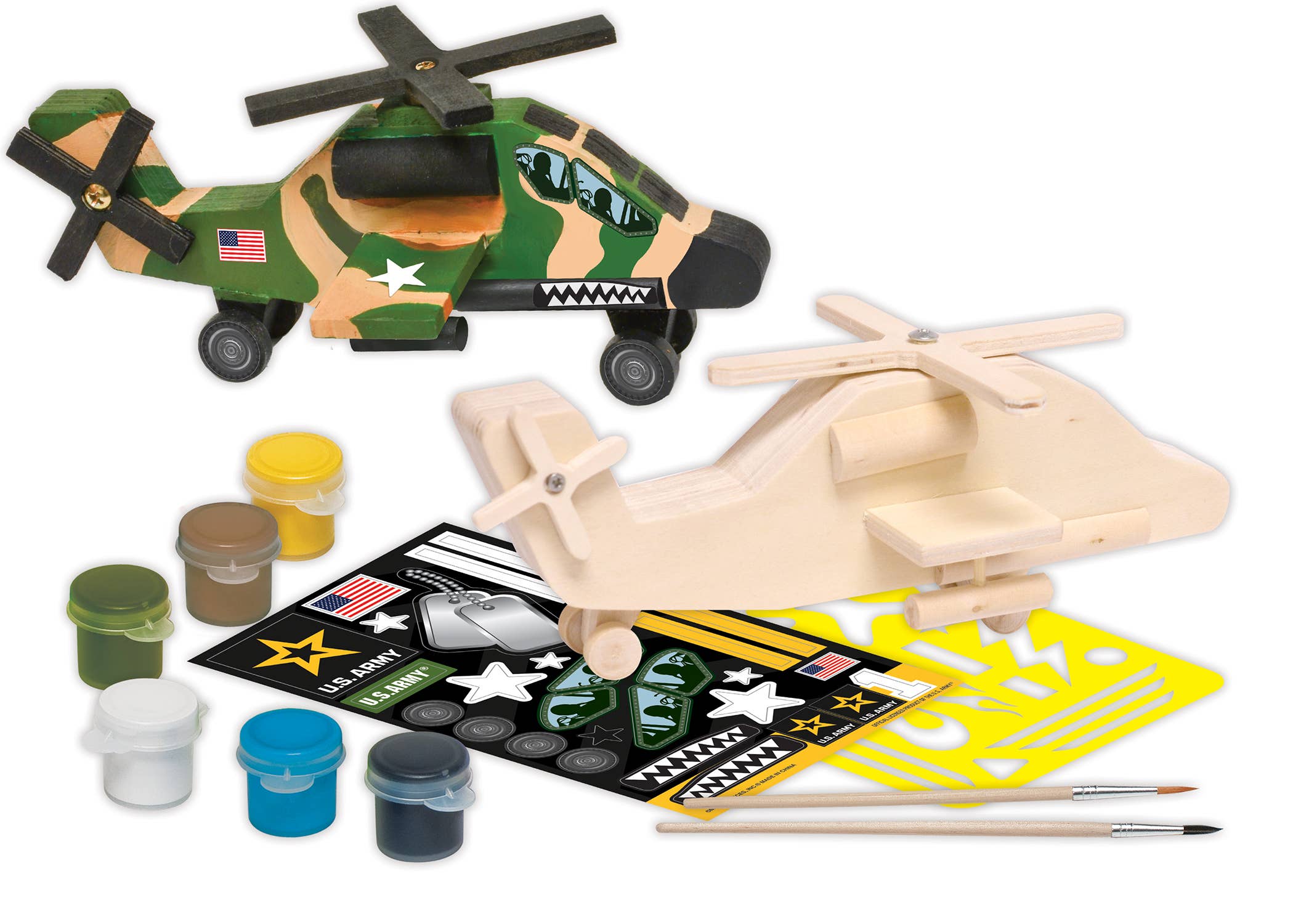 U.S. Army - Apache Helicopter Wood Paint Kit