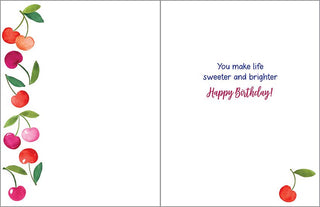 Birthday Greeting Card - Sweet Cherries