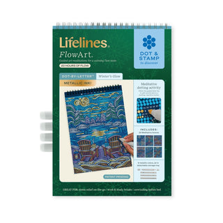 Lifelines FlowArt Metallic Dot-by-Letter Art Pad – Winter's Glow