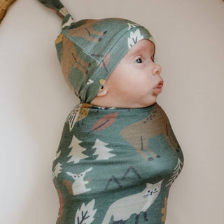 Atwood Woodland Knit Swaddle Blanket
