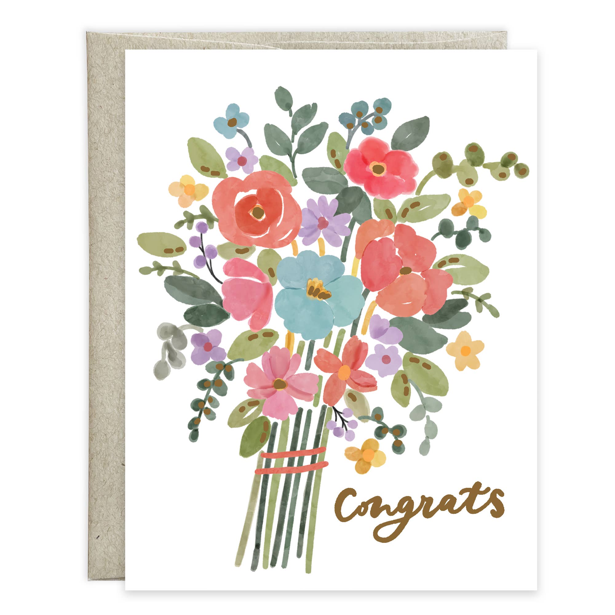 Congratulations Greeting Card Bouquet of Congrats