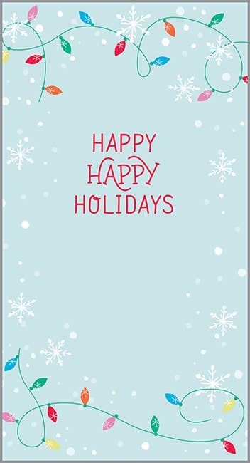 Money Gift Card Holder- Snowman and Lights