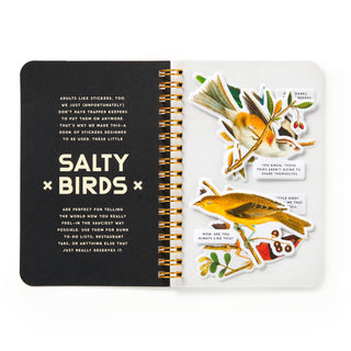 Brass Monkey Salty Birds Sticker Book | Vintage Bird Stickers