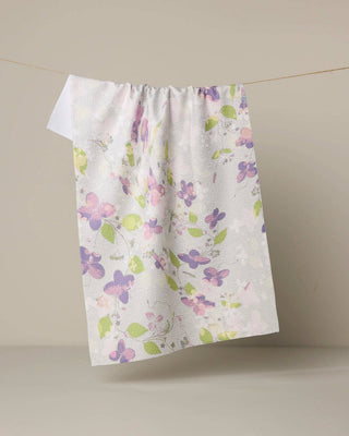 Geometry Ophelia Garden Tea Towel – Violet Floral Kitchen Towel