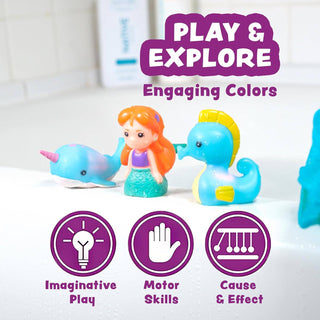 Tub Works Mermaid Lagoon Light-Up Bath Toys, 6-Pack