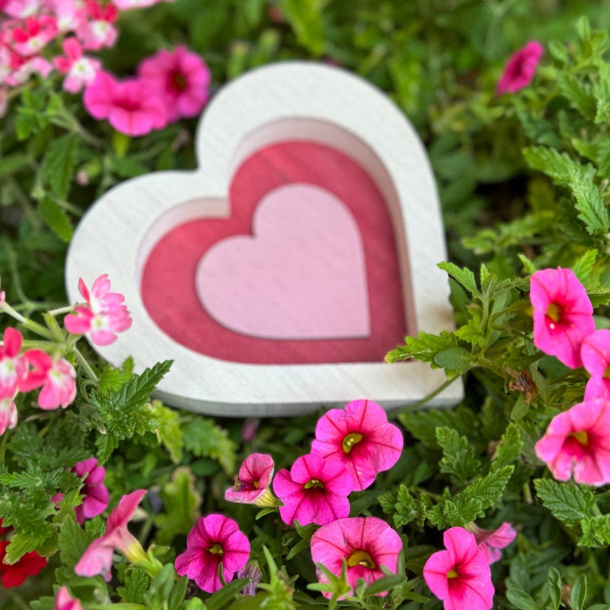 Framed Plank Heart Decor