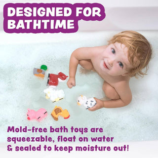 Tub Works Barnyard Mold-Free Bath Toys, 6-Pack