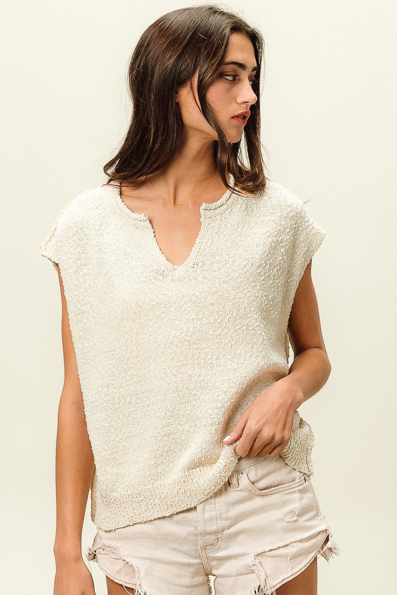 Popcorn Textured Sleeveless Top FINAL SALE