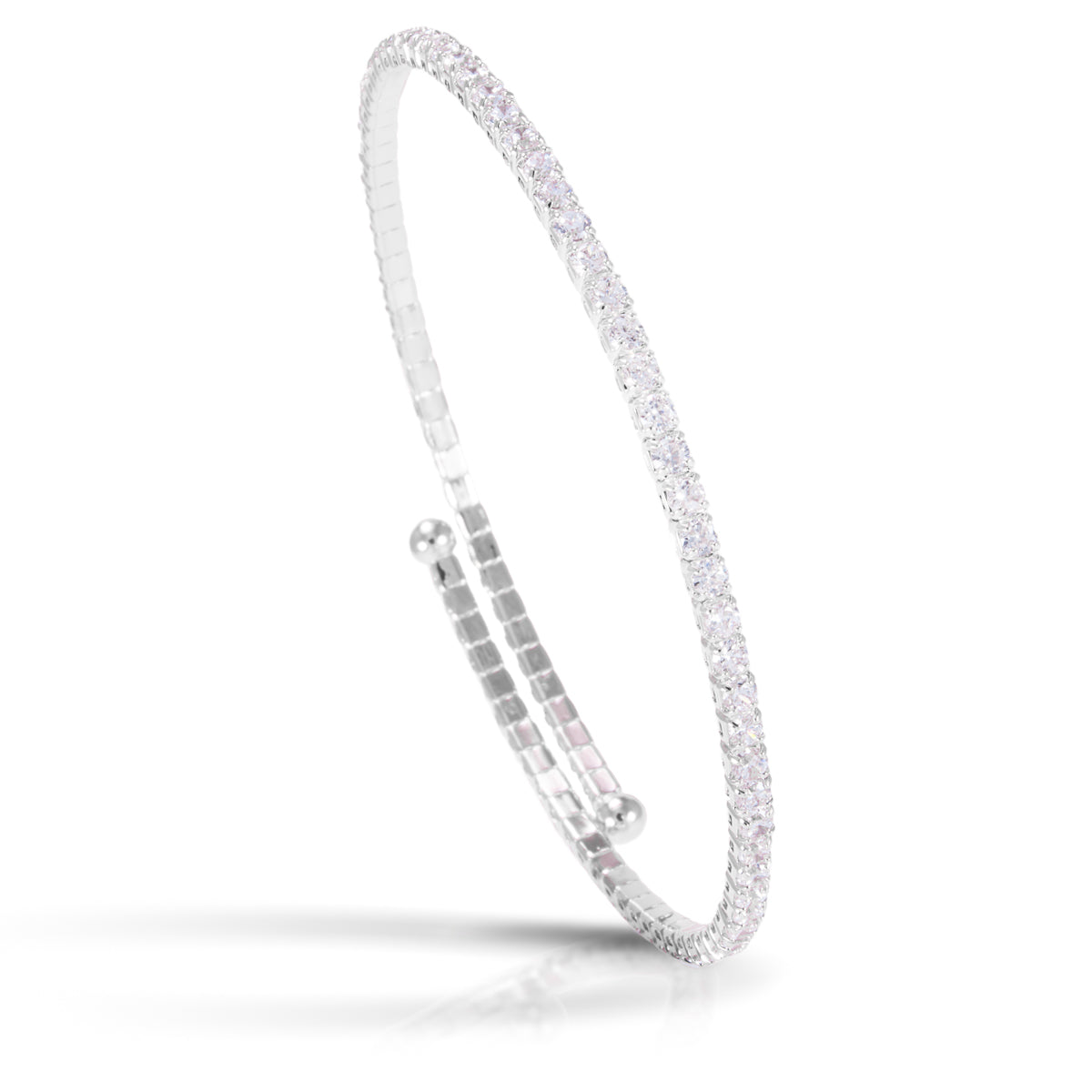 Silver Spiral Bling Bracelet