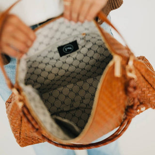 Woven Nikki Slouchy Shoulder Bag