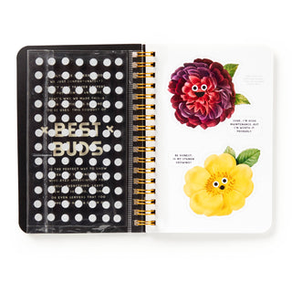 Brass Monkey Best Buds Googly Sticker Book | Floral Stickers