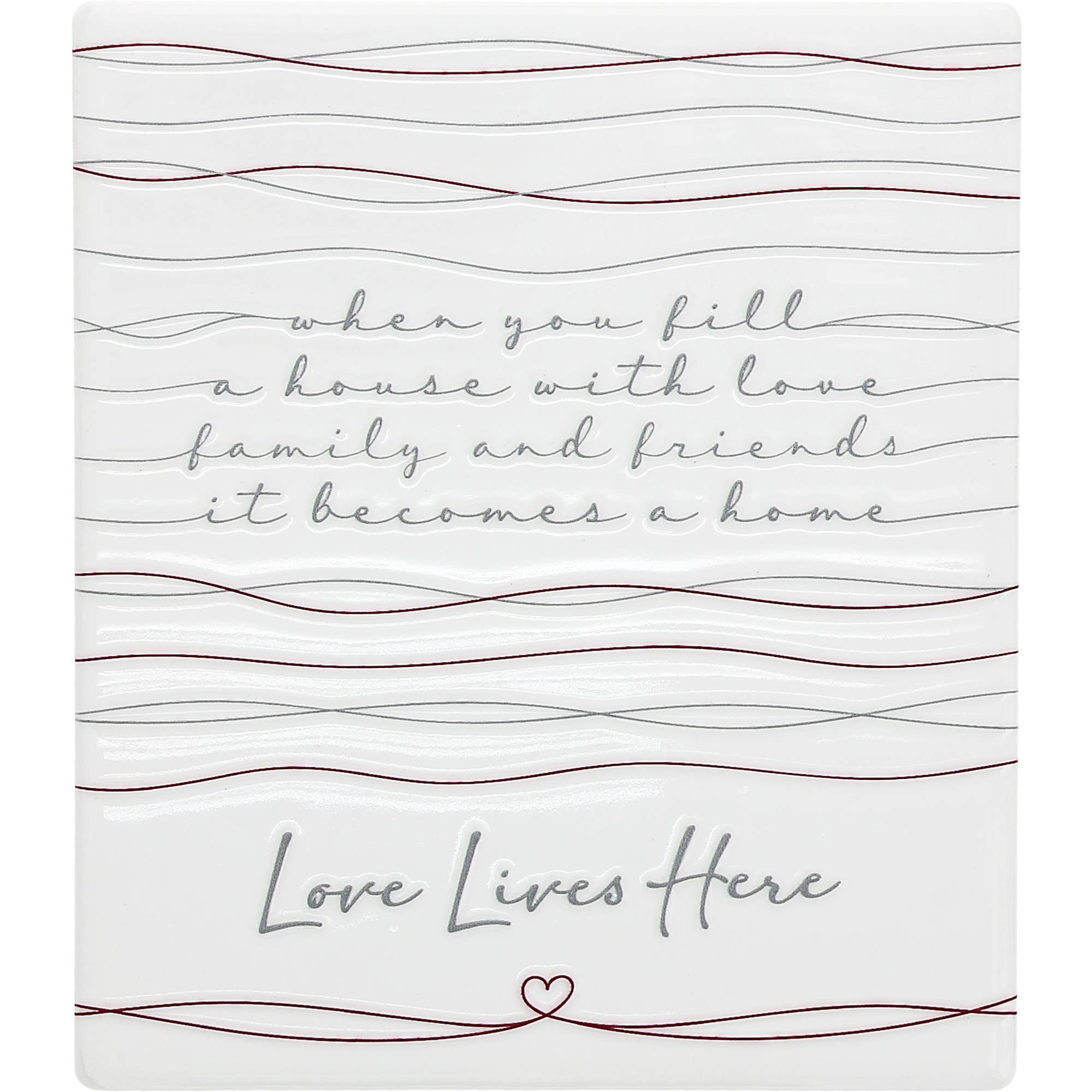 Love Lives Here Ceramic Plaque