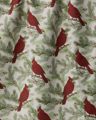 Geometry Winter Crimson Luxe Kitchen Towel